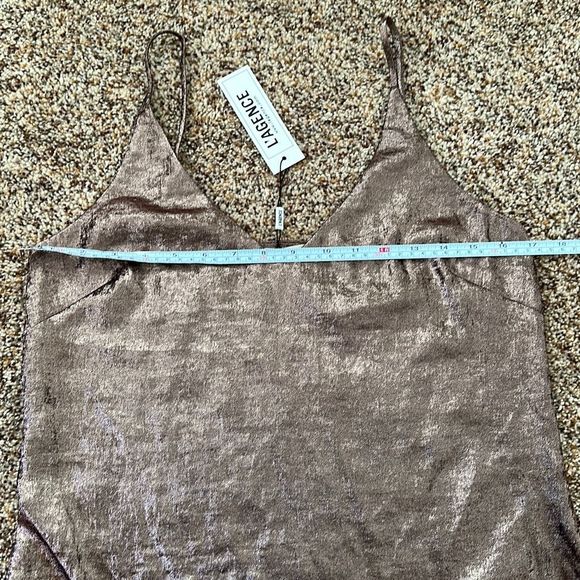 L’Agence Camisole V-Neck Tank Washed Foil in Copper Size XS - Picture 7 of 9